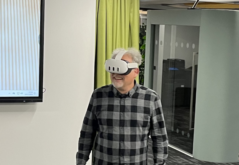 Herr Fricke von der Volksstimme beim virtuellen Rundgang Herr Fricke (Volksstimme)